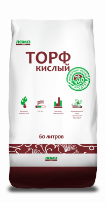 Торф Кислый  60л верховой Лама Торф