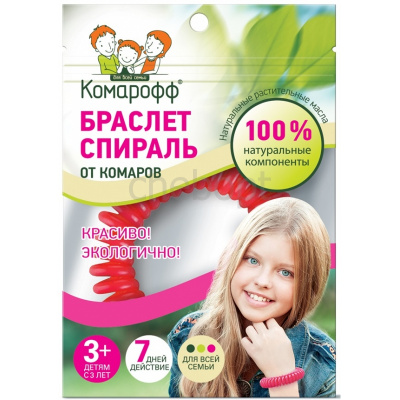 От комаров браслет спираль Комарофф