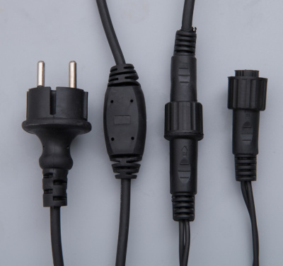 Бахрома уличная, УМС, 3 х 0.6 м, 3W LED-160-220V, нить темная, свечение мульти 187284