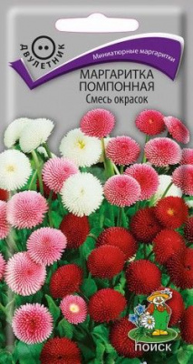 Маргаритка помпонная, смесь окрасок 0,05 гр ПО