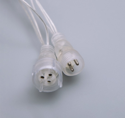 БАХРОМА уличная, УМС, 3 х 0.6 м, 3W LED-160-220V, нить прозрачная, свечение фиолет 187282